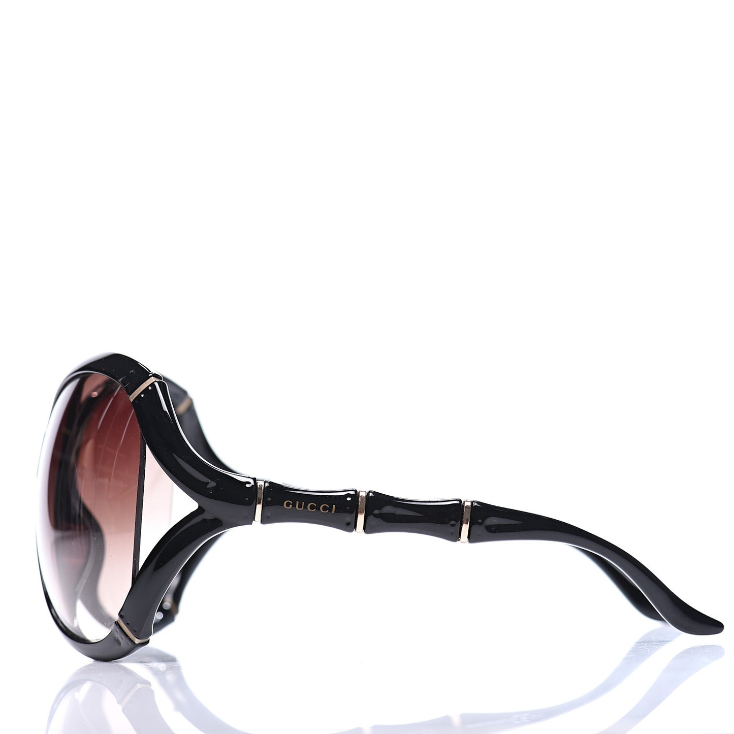 Oversized Oval Bamboo Sunglasses 3509/S Black