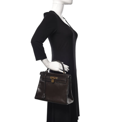 Hermes Box Kelly Retourne 28 Chocolate 2 of 35