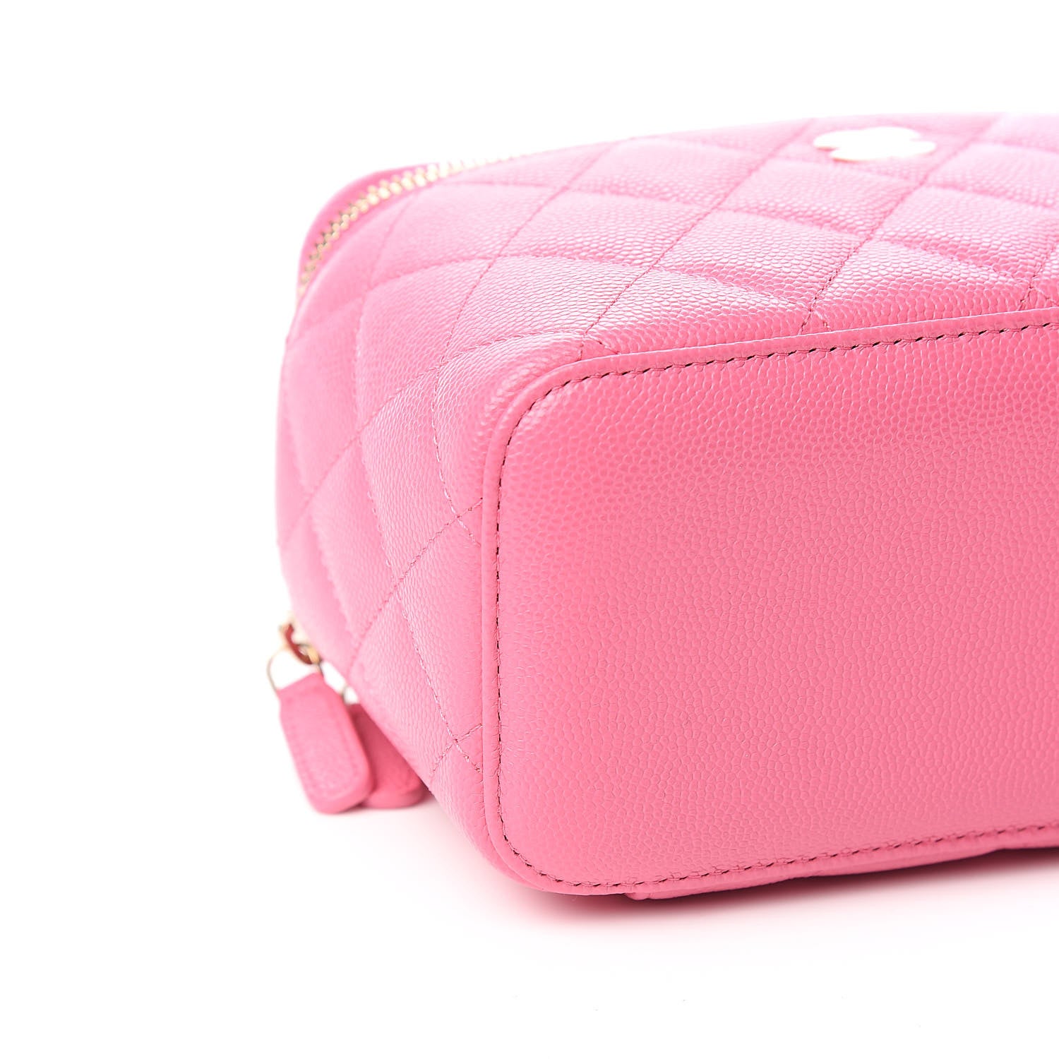 Chanel Caviar Quilted Small Vanity Case With Chain Pink 8 of 10