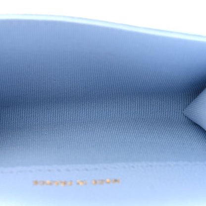 Chanel Caviar Quilted Flap Card Holder Wallet Light Blue 5 of 9