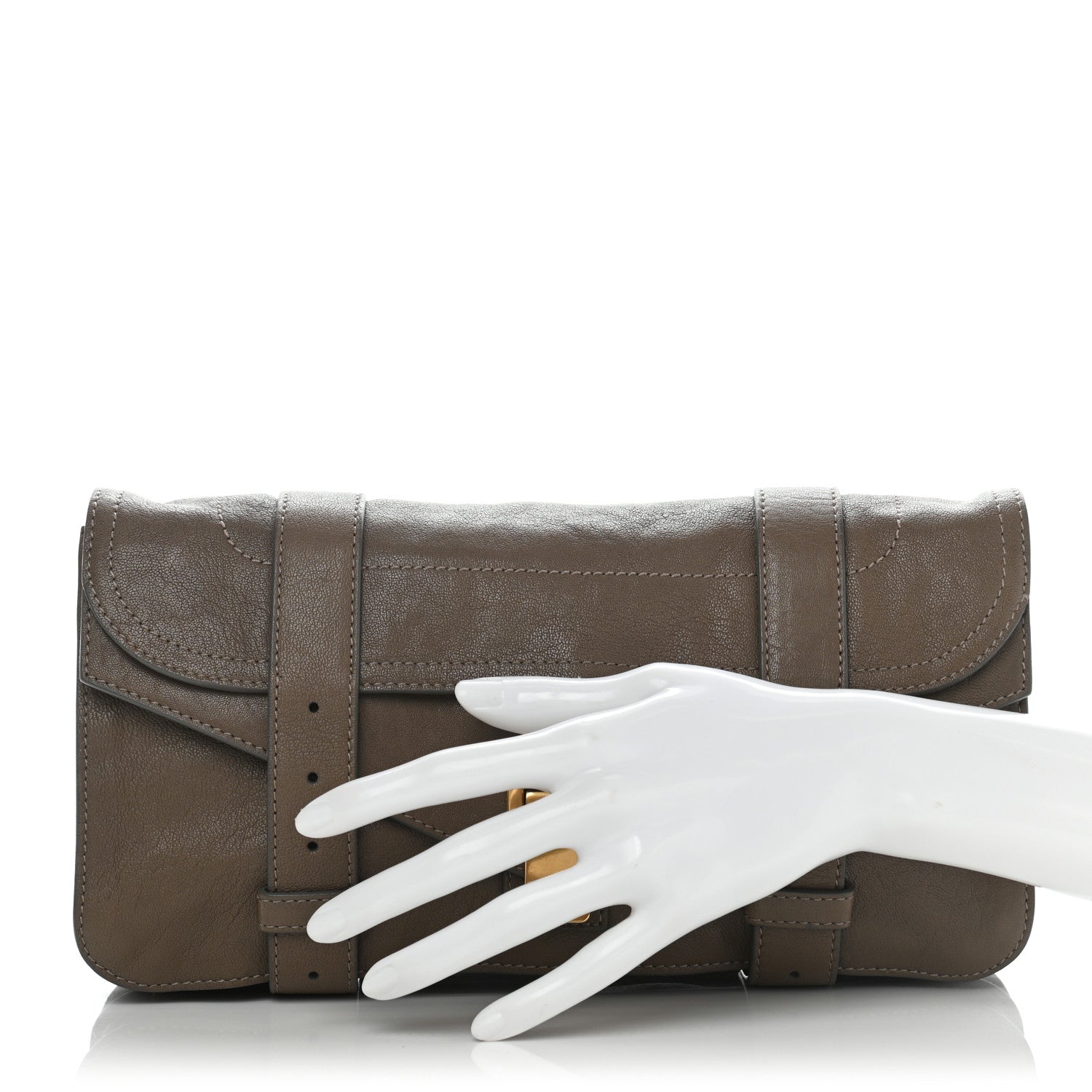 Proenza Schouler Lambskin PS1 Pochette Clutch Smoke 2 of 8
