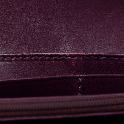 Burberry Haymarket Check Penrose Continental Wallet Burgundy 8 of 10