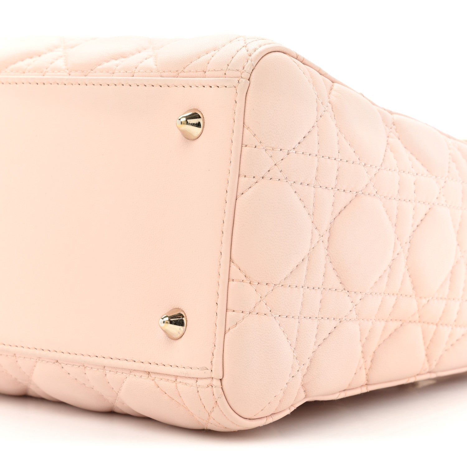 Christian Dior Lambskin Cannage Medium Lady Dior Light Pink 8 of 13