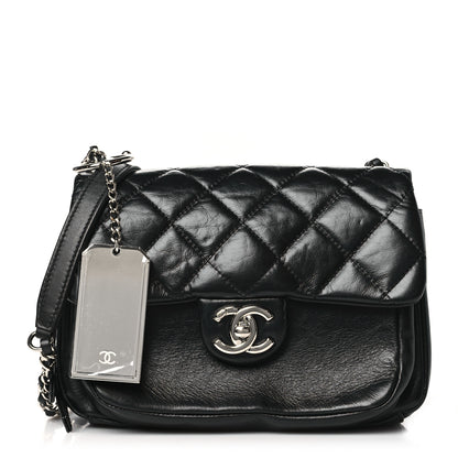 Chanel Aged Calfskin Quilted Express Zip Around Flap Black 1 of 13