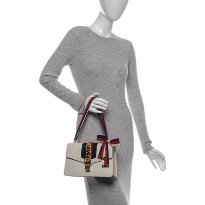 Gucci Calfskin Small Sylvie Shoulder Bag White 2 of 10