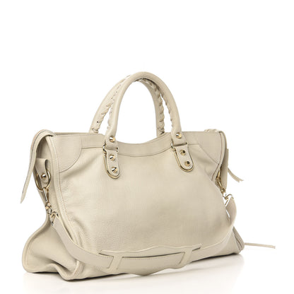 Balenciaga Chevre Gold Metallic Edge Hardware City Ivoire 3 of 10