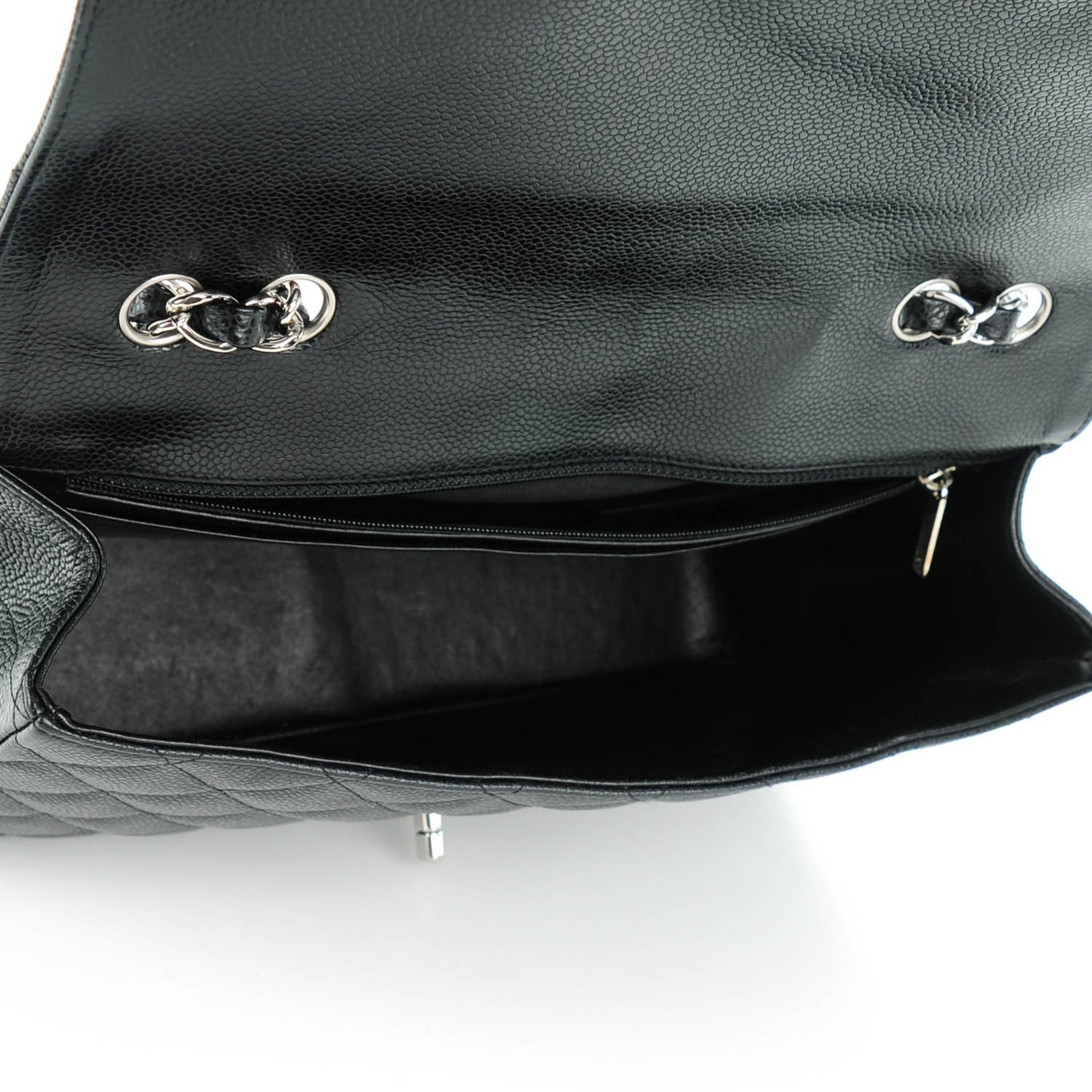 Caviar Quilted Jumbo Single Flap Black