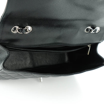 Chanel Caviar Quilted Jumbo Single Flap Black 6 of 8