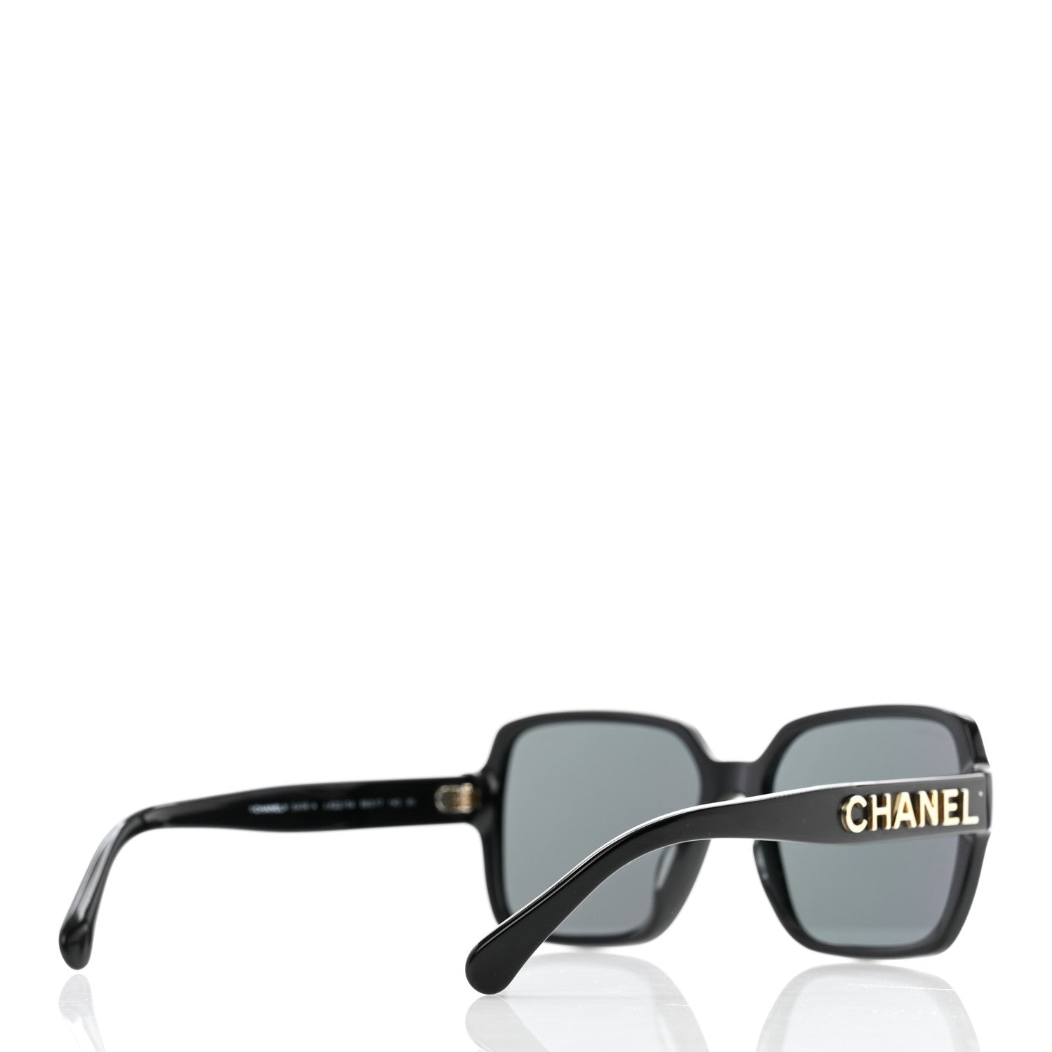Chanel Acetate Polarized Square Sunglasses 5408-A Black 4 of 12