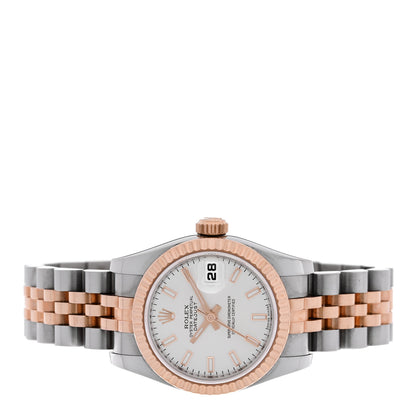 Rolex Stainless Steel 18K Everose Gold 26mm Oyster Perpetual Datejust Watch Silver 179171 2 of 5