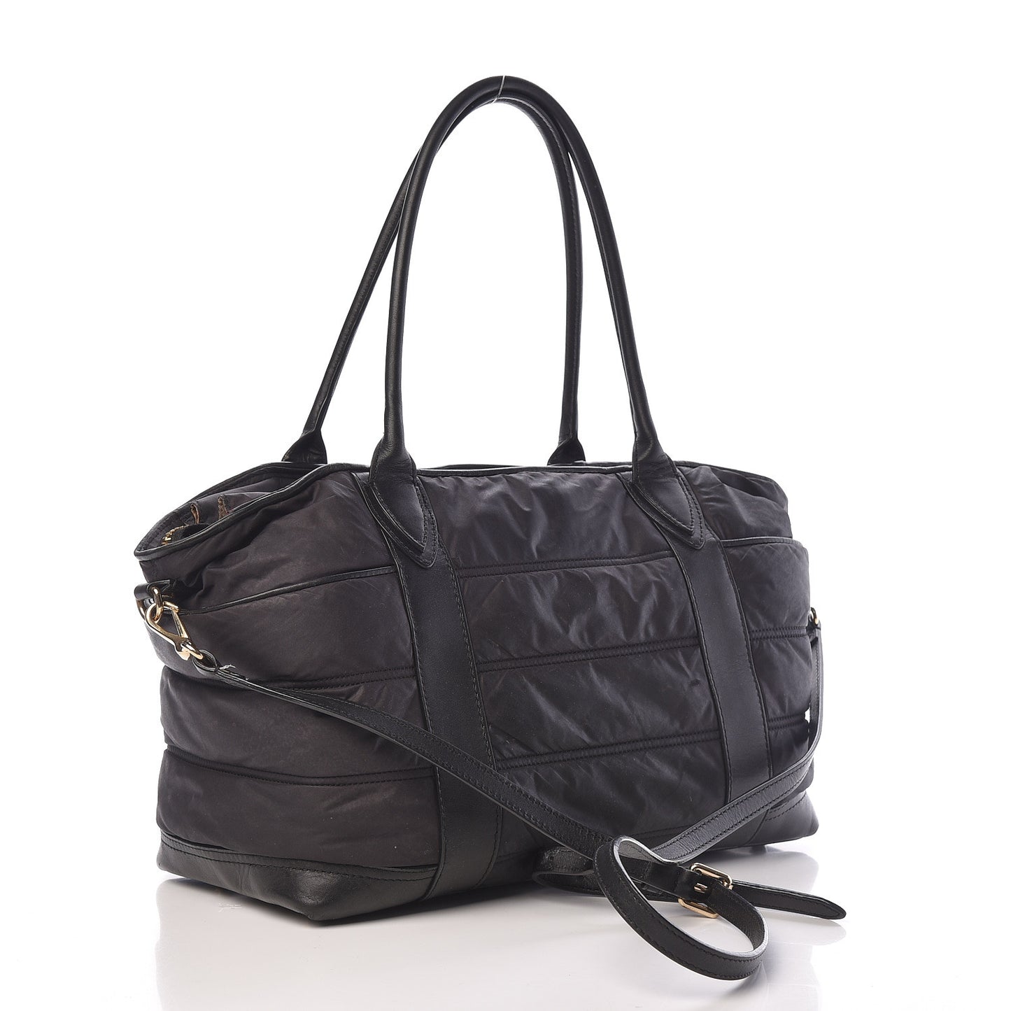 Nylon Large Olympia Diaper Bag Black