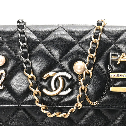 Chanel Lambskin Quilted Coco Clips Single Flap Black 8 of 11