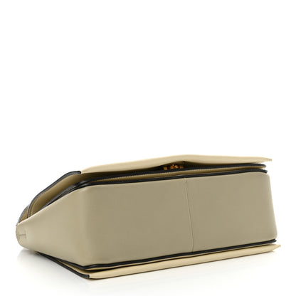 Celine Shiny Smooth Calfskin Medium Frame Shoulder Bag Chalk Mastic 4 of 10