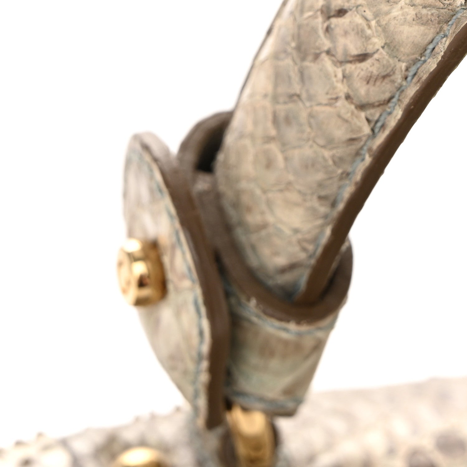 Salvatore Ferragamo Snakeskin Medium Sofia Satchel Grey Multicolor 12 of 13