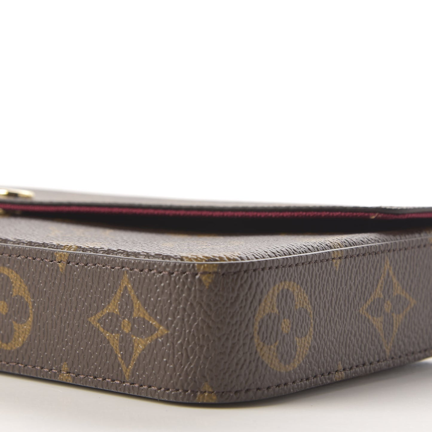 Monogram Pochette Felicie Chain Wallet Fuchsia