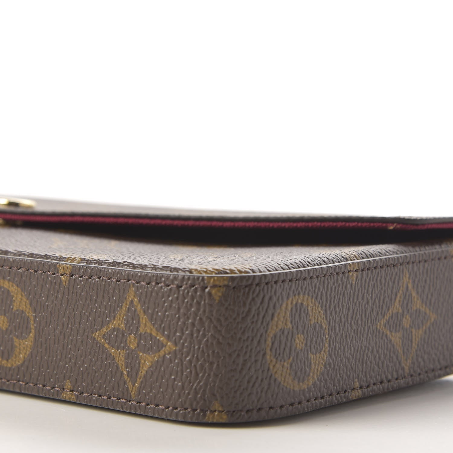 Louis Vuitton Monogram Pochette Felicie Chain Wallet Fuchsia 7 of 14