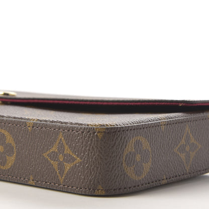 Louis Vuitton Monogram Pochette Felicie Chain Wallet Fuchsia 7 of 14