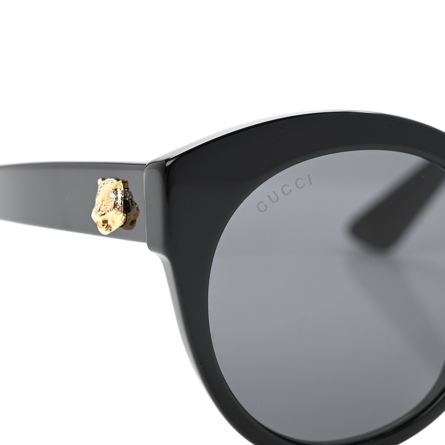 Gucci Round GG Sunglasses GG0028S Black 8 of 9