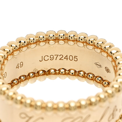 Van Cleef & Arpels 18K Yellow Gold Perlee Signature Ring 49 4.75 5 of 6