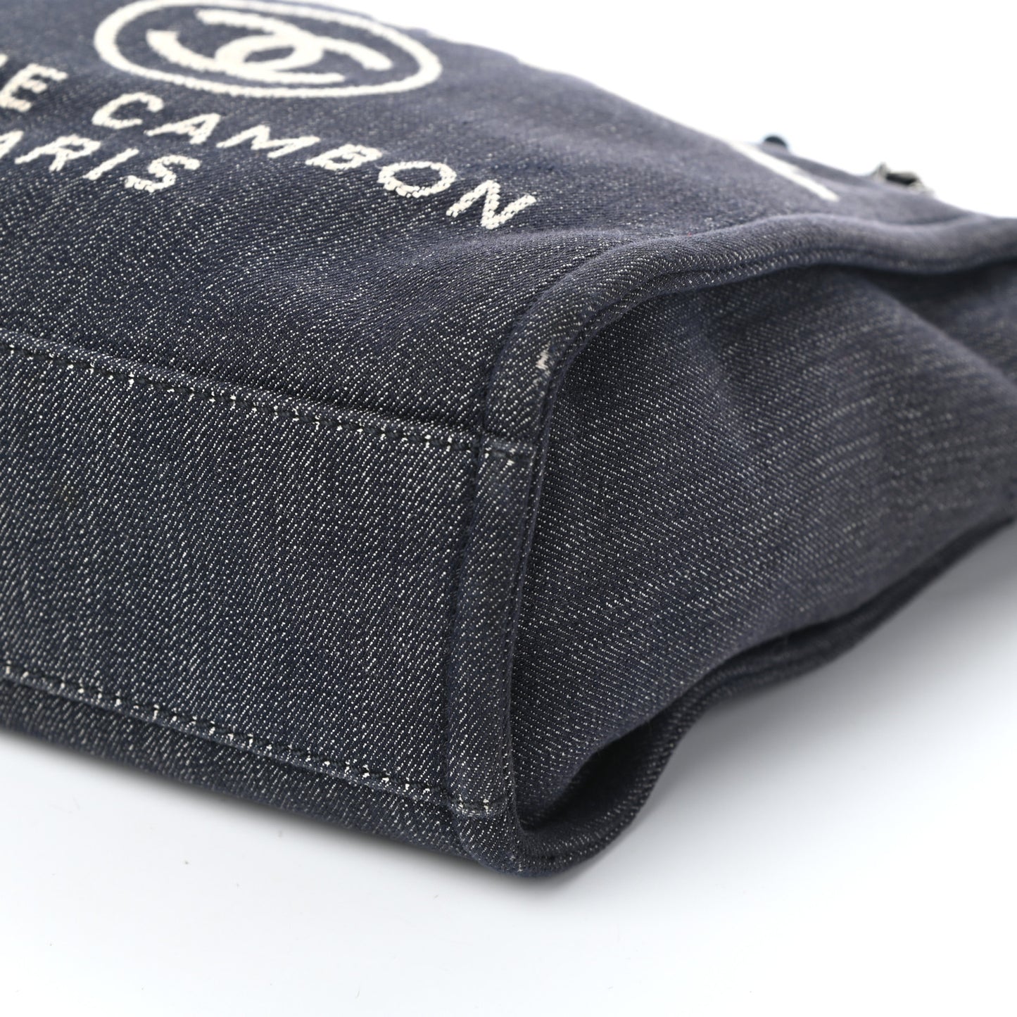 Denim Mini Deauville Tote Dark Blue