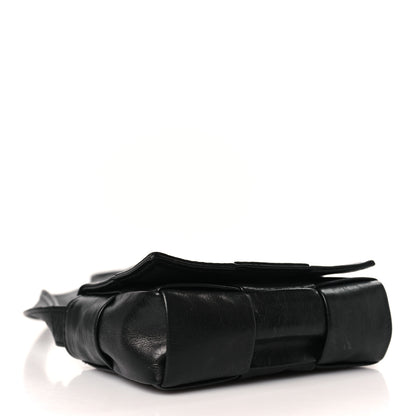 Bottega Veneta Paper Calfskin Maxi Intreccio Extra Mini Cassette Crossbody Bag Black 4 of 8