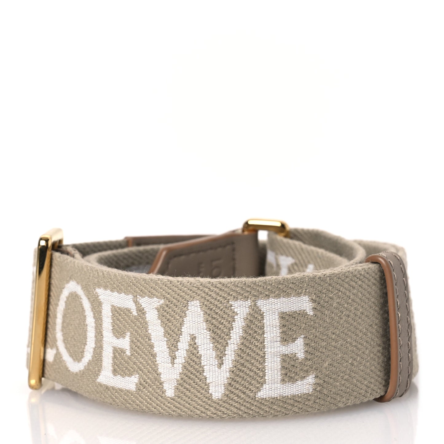 Calfskin Jacquard Anagram Strap Ecru Natural