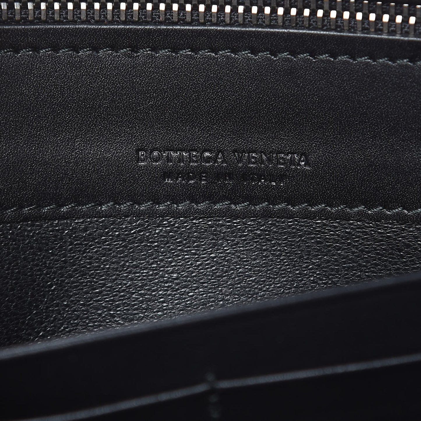 Nappa Intrecciato Zip Around Wallet Black