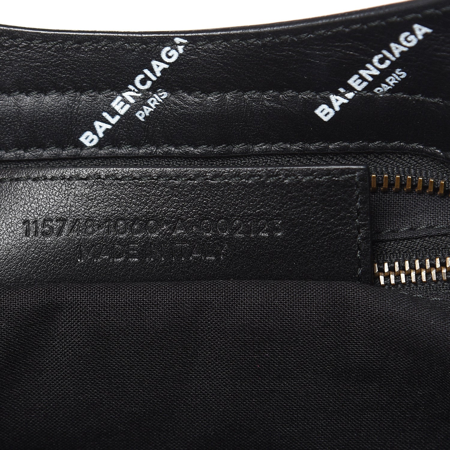 Balenciaga Veau Allover Logo Classic Hardware City Black White 6 of 10