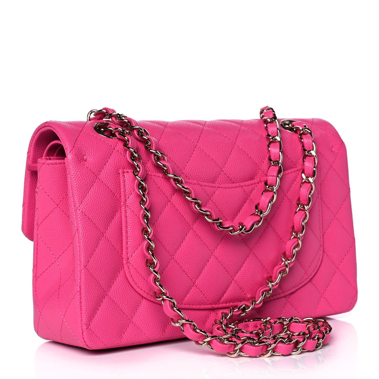 Chanel Caviar Quilted Small Double Flap Dark Pink 2 of 10