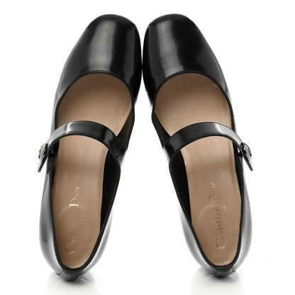 Christian Dior Brushed Calfskin Uniform 30mm Pumps 37.5 Black 2 of 10