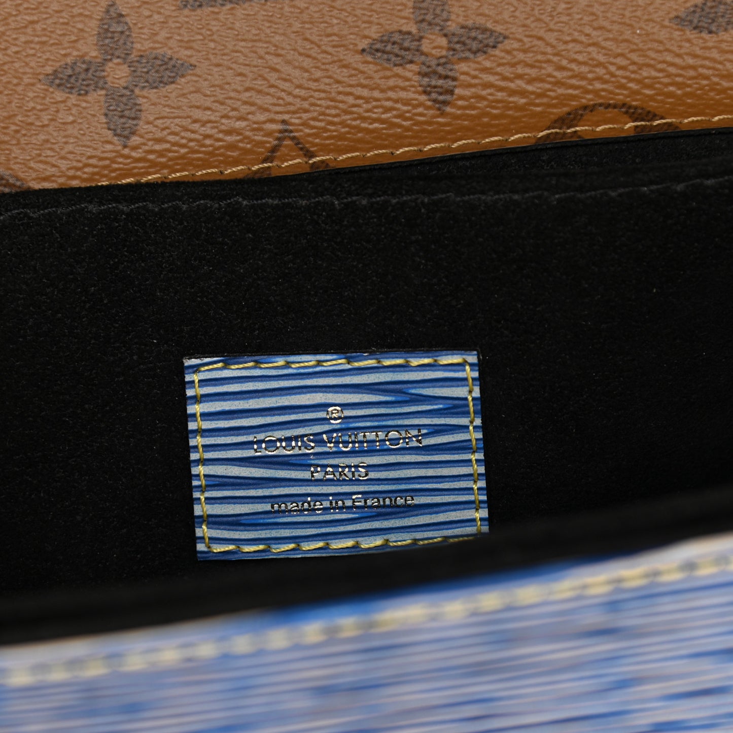 Epi Reverse Monogram Pochette Metis Denim Light