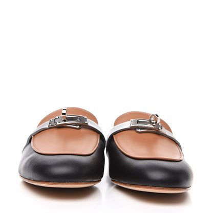 Hermes Calfskin Nappa Oz Mules 39 Naturel Black Multicolore 2 of 8