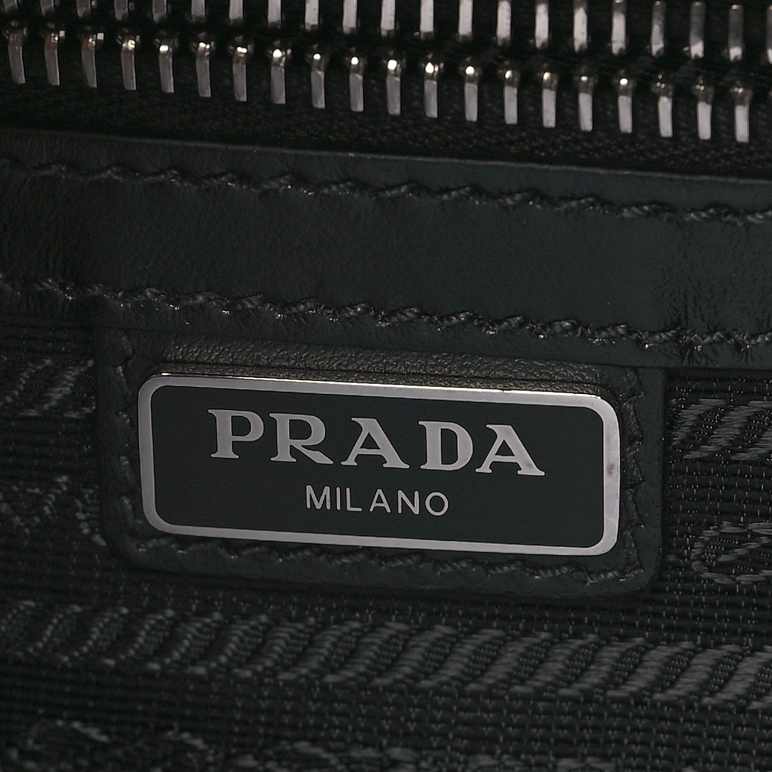 Prada Saffiano Travel Small Brique Top Handle Crossbody Bag Black 6 of 10
