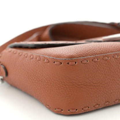 Fendi Cuoio Roma Sellerissima Nappa Sintetica Tape Stitch Baguette Brandy 9 of 11