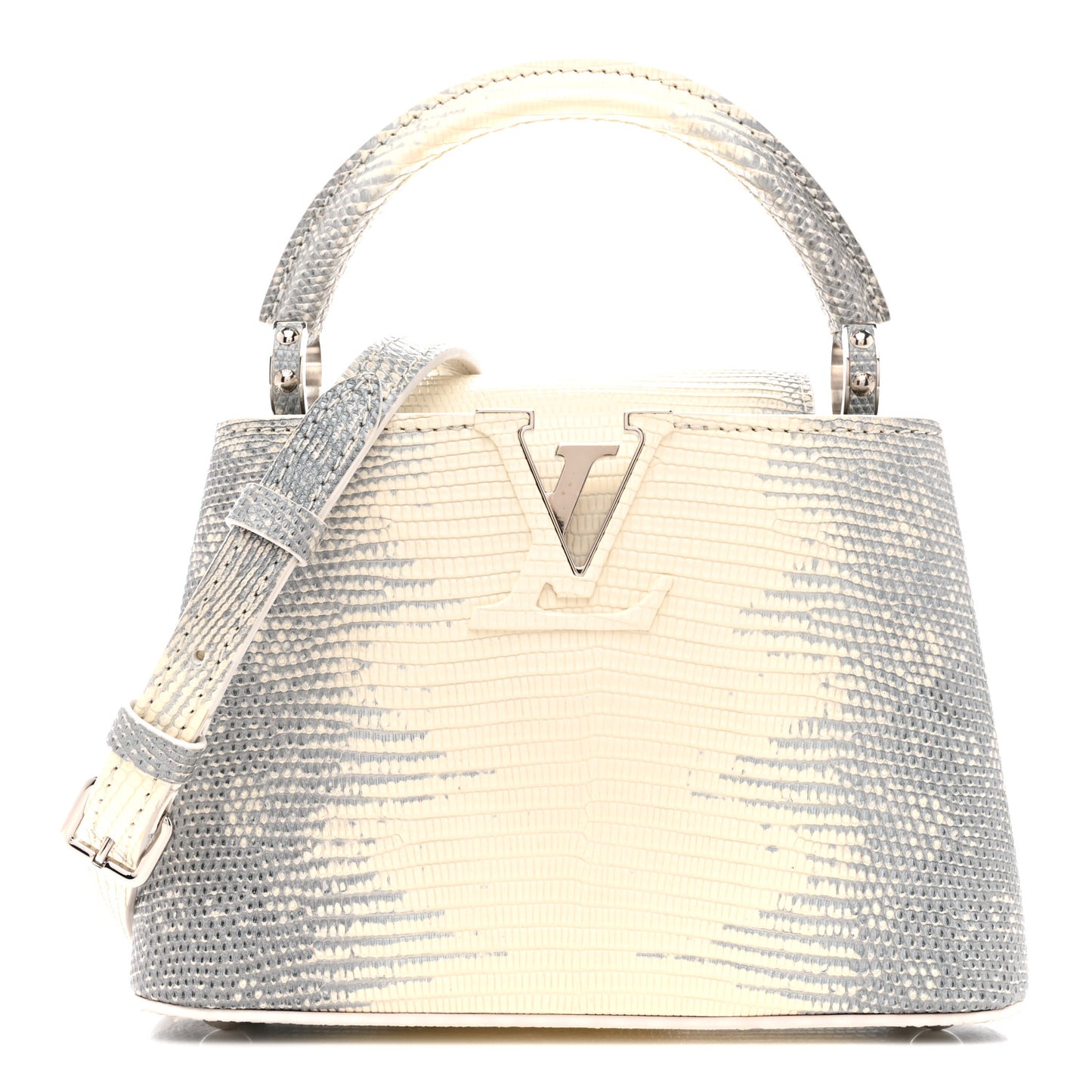 Lizard Capucines Mini White