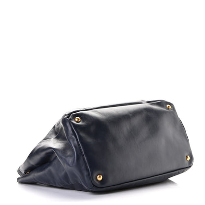 Prada Glace Calfskin Shopping Tote Baltico 3 of 6