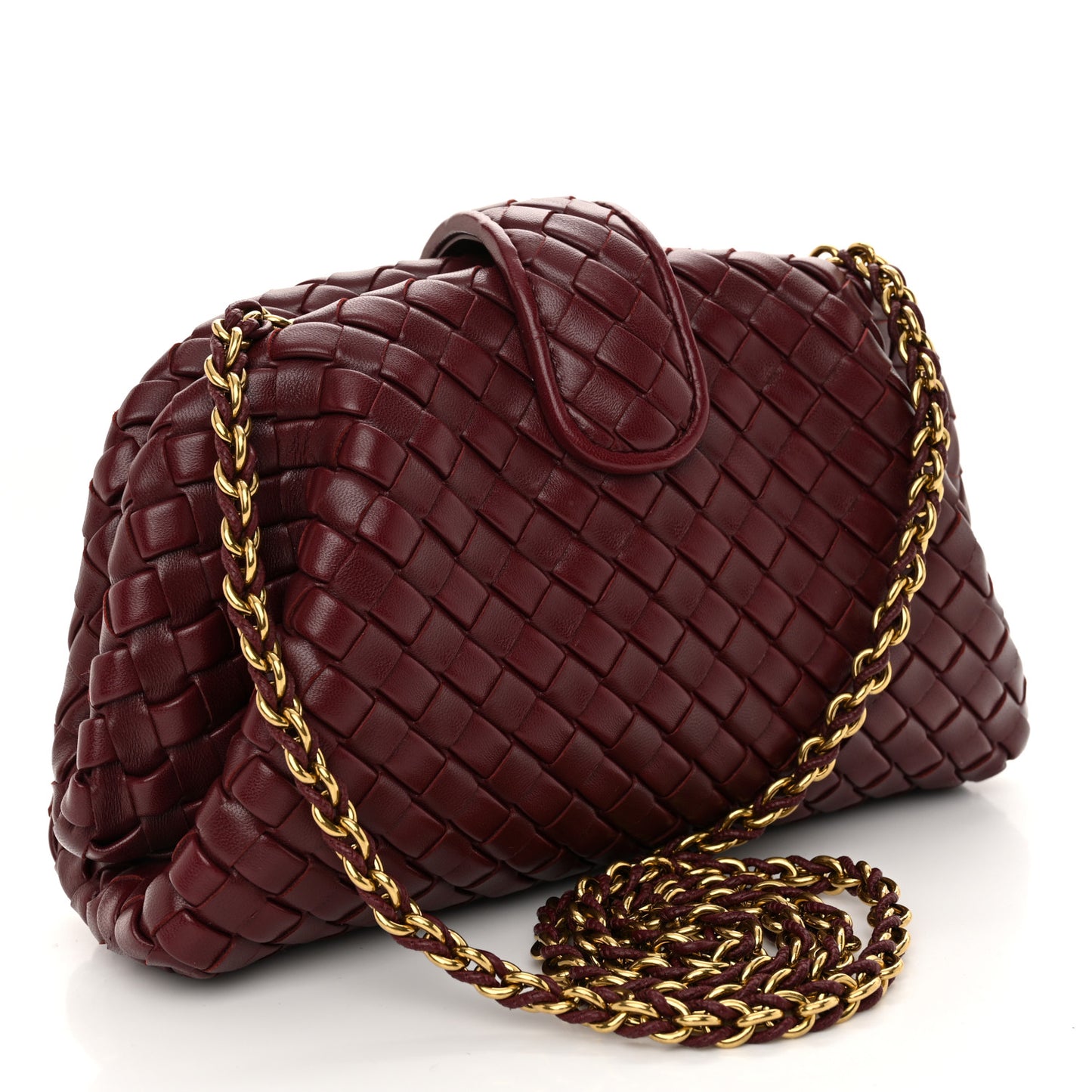 Nappa Intrecciato Teen The Lauren 1980 Clutch With Chain Barolo