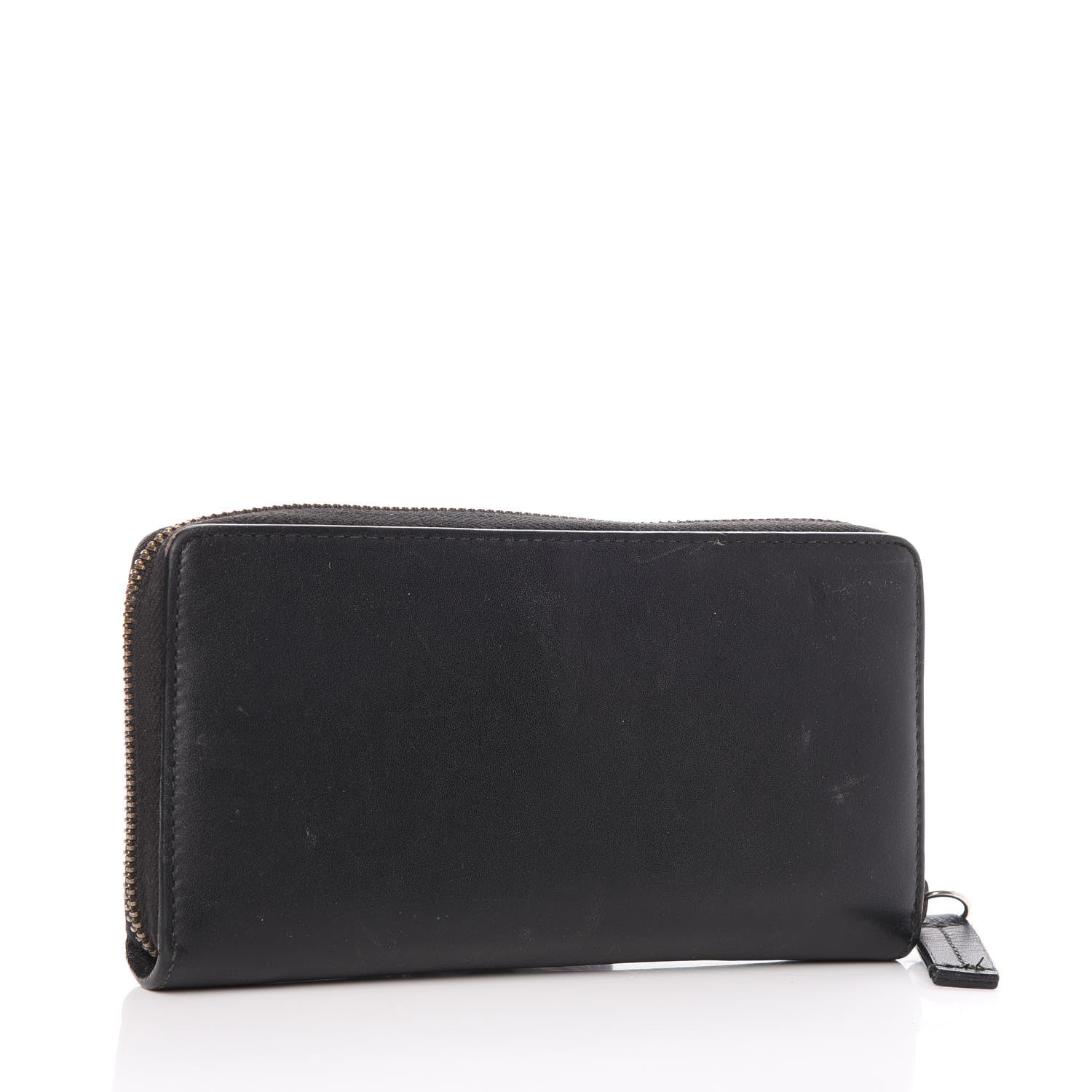 Gucci Calfskin Tiger Head Zip Around Wallet Black 6 of 9