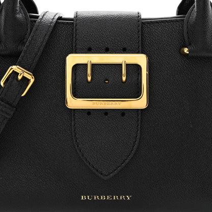 Burberry Soft Grain Calfskin Small Buckle Tote Black 9 of 16