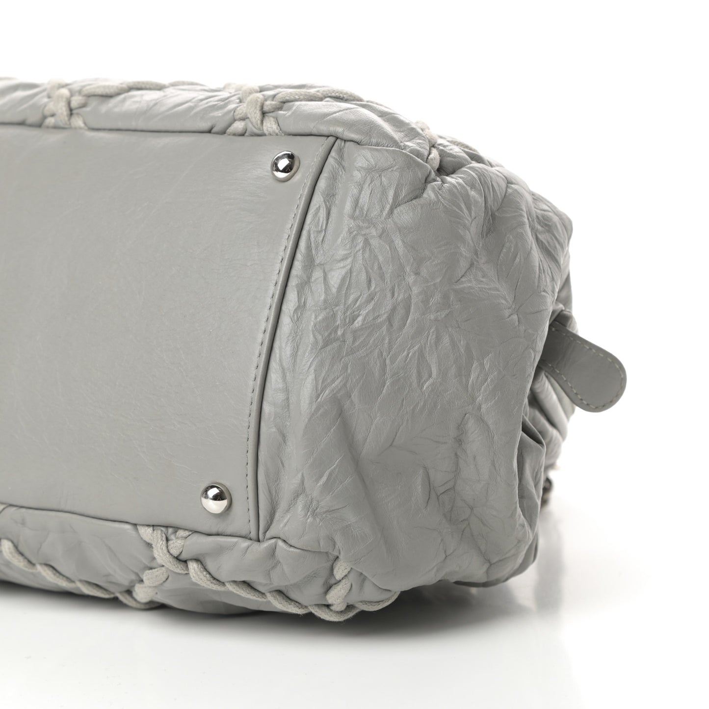 Calfskin Ultra Stitch Bowler Grey