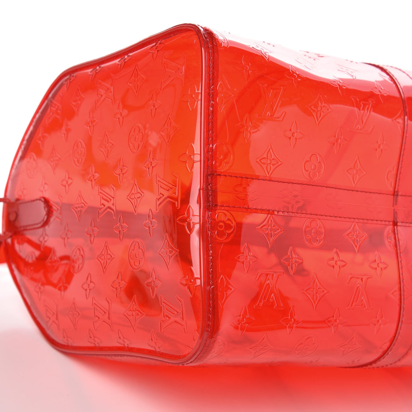 PVC Monogram Keepall Bandouliere 50 Grenadine Red