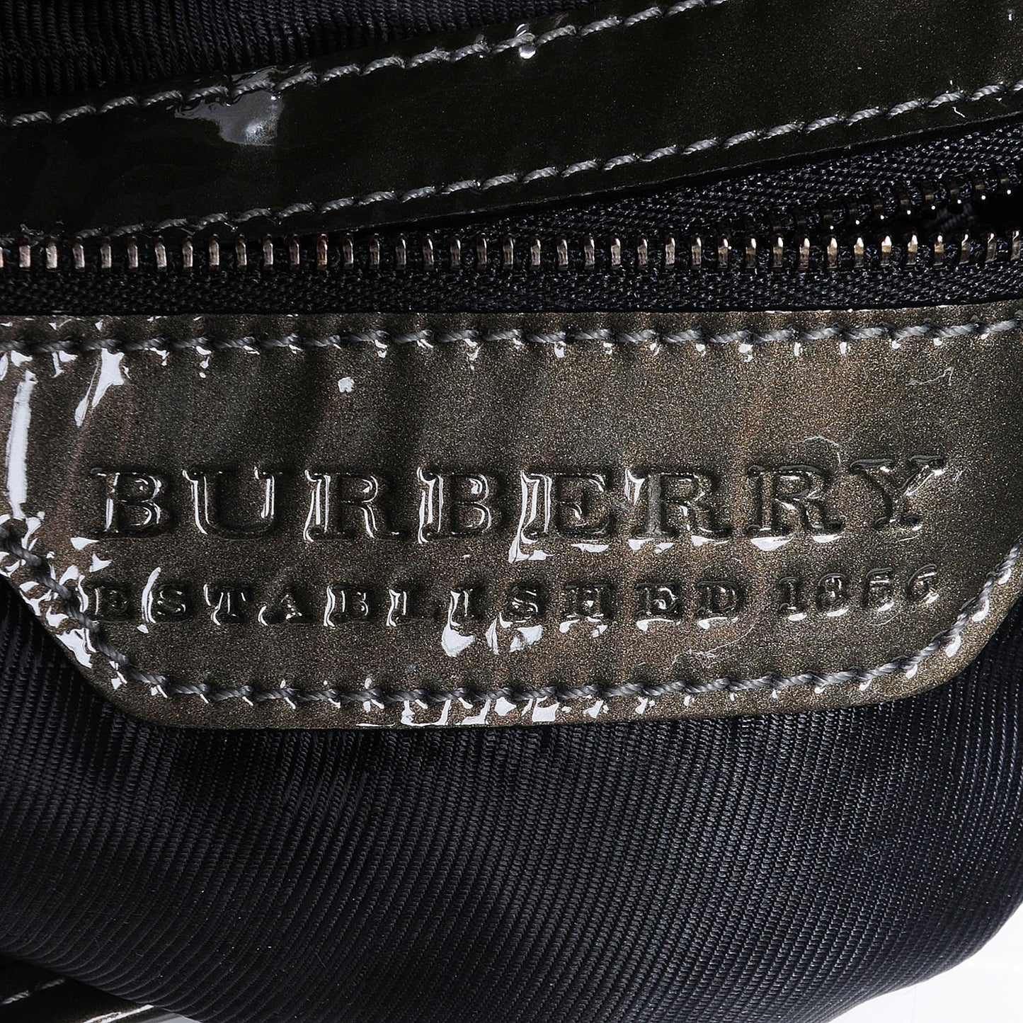 Patent Quilted Studded Brooke Hobo Pewter