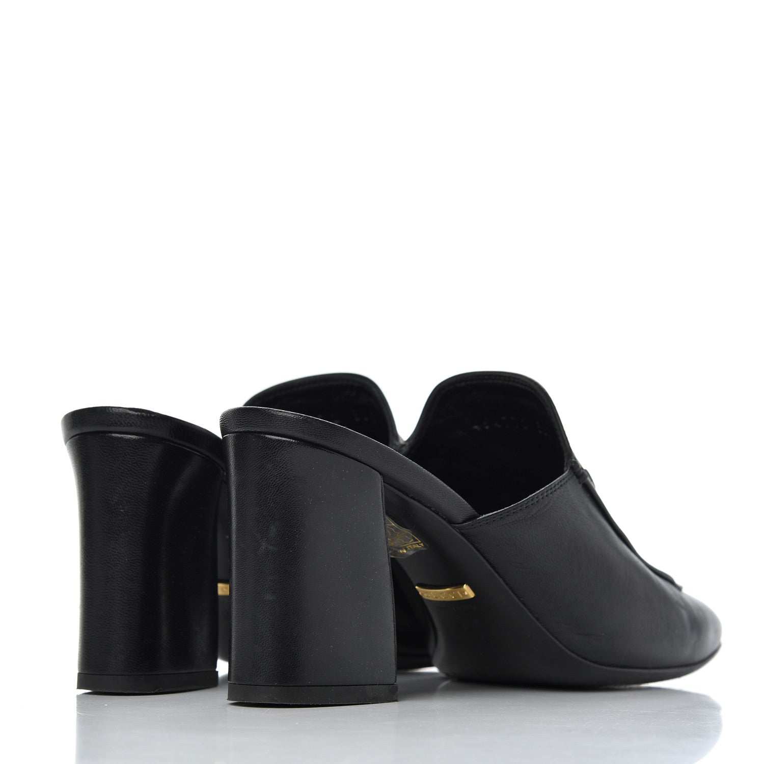 Gucci Malaga Kid Horsebit Princetown Mid Heel Mules 36.5 Black 4 of 21