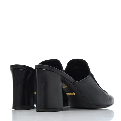 Gucci Malaga Kid Horsebit Princetown Mid Heel Mules 36.5 Black 4 of 21