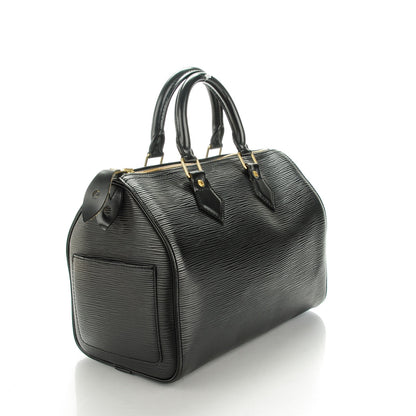 Louis Vuitton Epi Speedy 25 Black 3 of 10