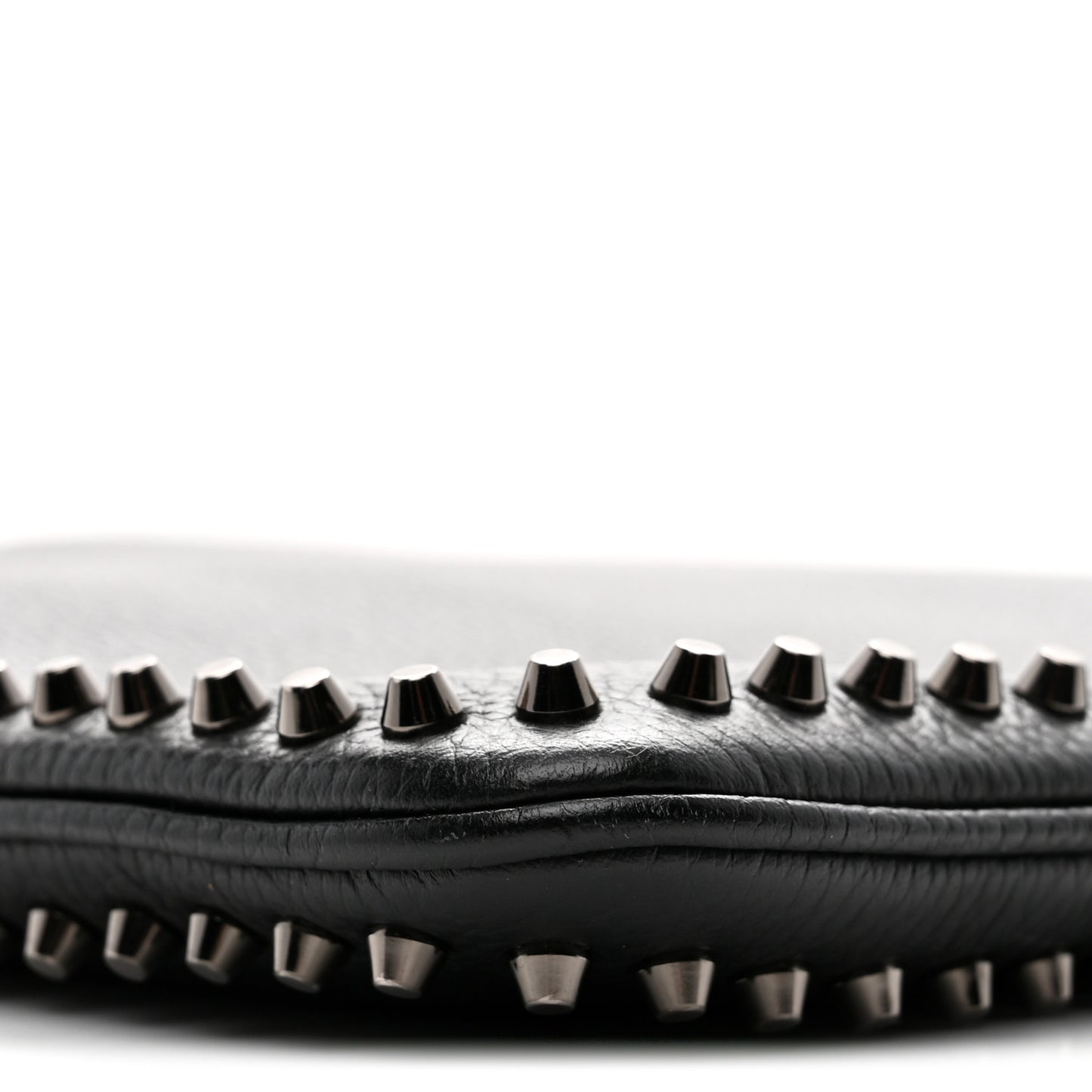 Calfskin Studded Loubiposh Clutch Black