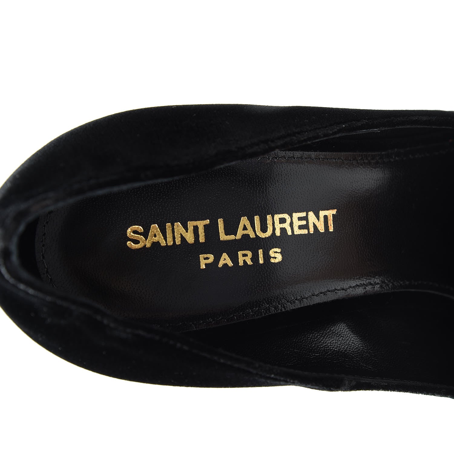 Saint Laurent Velvet Anja 105 Pumps 36 Black 6 of 12