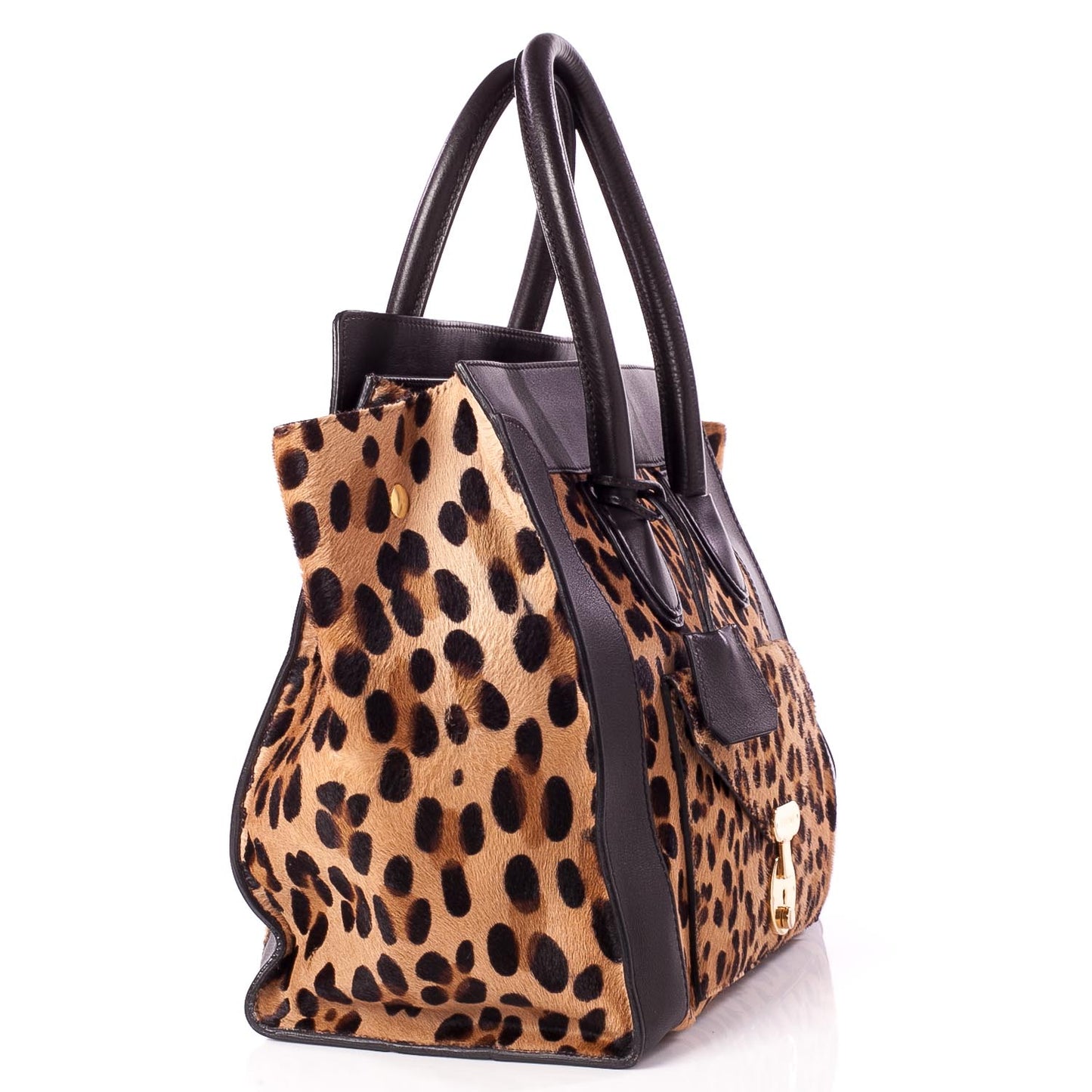 Leopard Pony Hair Mini Envelope Luggage