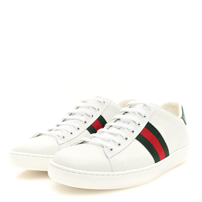 Gucci Calfskin Crocodile Web Womens Ace Sneakers 39.5 White Green 2 of 8