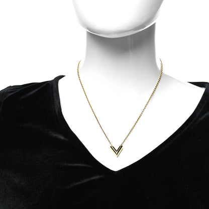 Louis Vuitton Essential V Necklace Gold 3 of 6